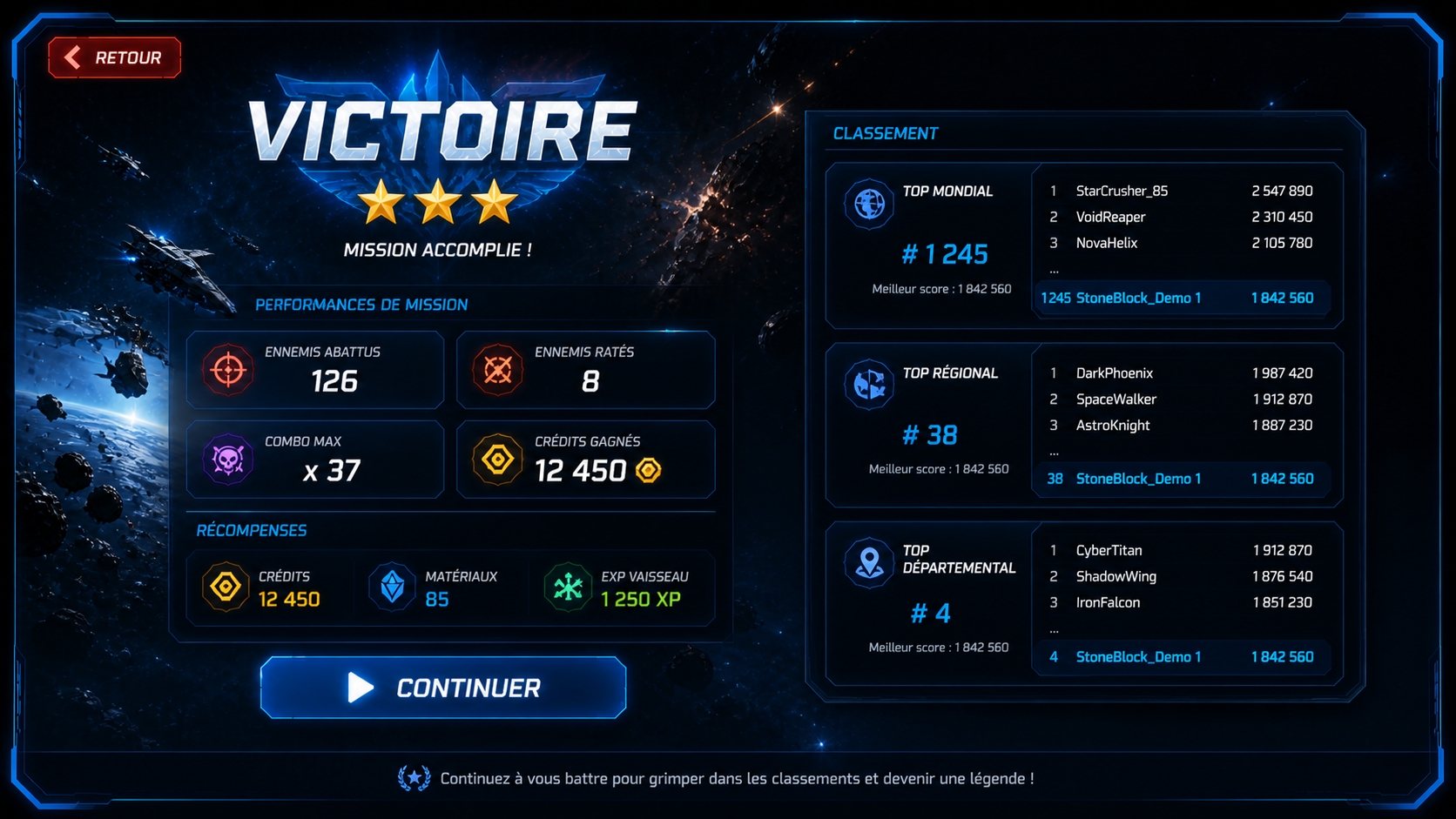 Victoire de Niveau